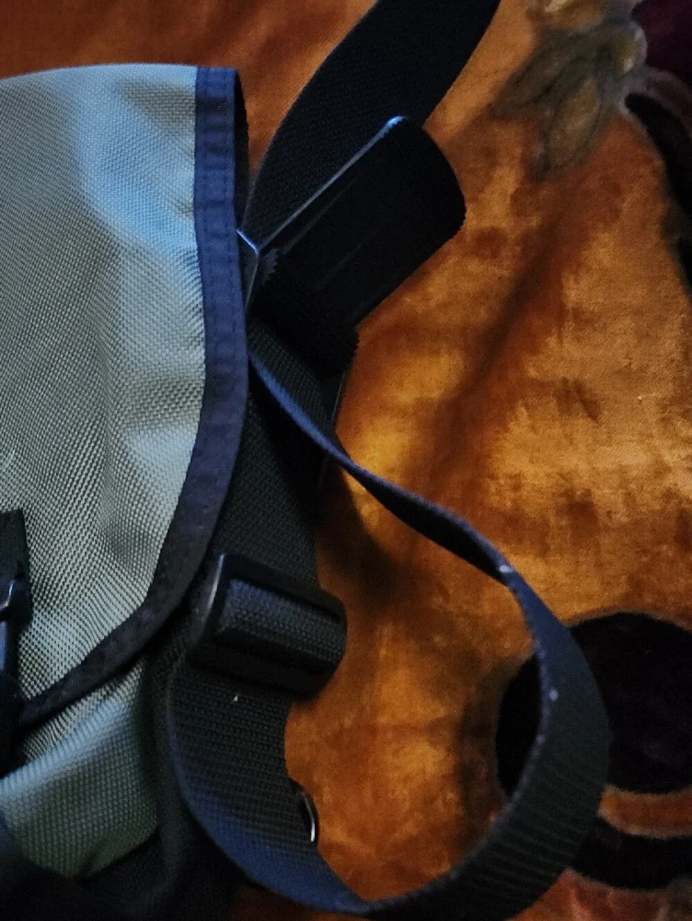 🤩SALE 🤩 Timbuk2 Light Gray and Green Messenger Bag with Black Trim